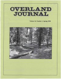 Overland Journal Volume 16 Number 1 Spring 1998