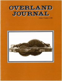 Overland Journal Volume 7 Number 3 1989
