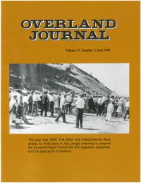 Overland Journal Volume 17 Number 3 Fall 1999