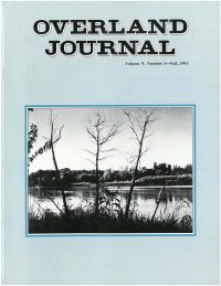 Overland Journal Volume 9 Number 3 Fall 1991