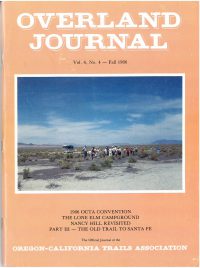 Overland Journal Volume 4 Number 4 Fall 1986