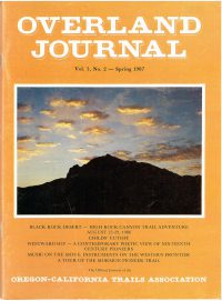 Overland Journal Volume 5 Number 2 Spring 1987