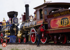 Two old time steam locomotives