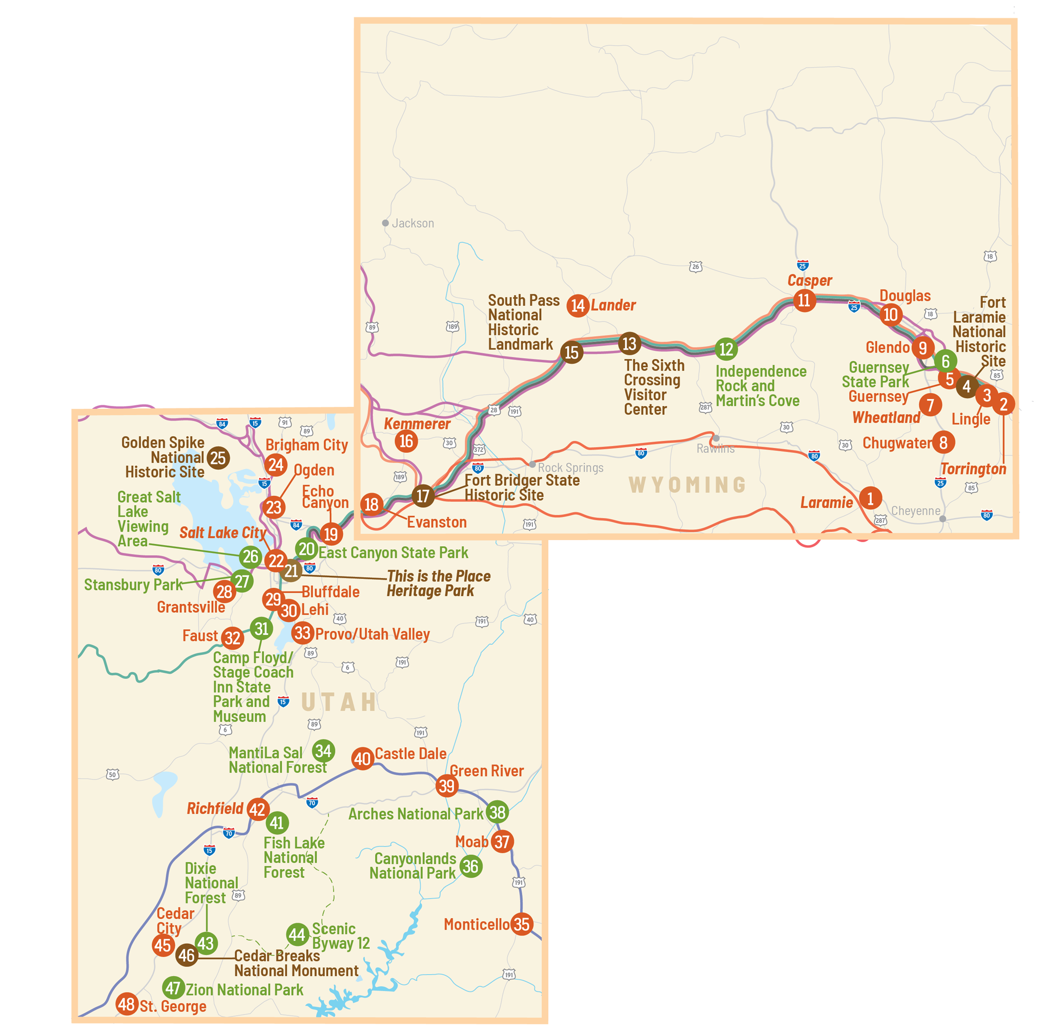 Utah And Wyoming Map Interactive Map - vrogue.co