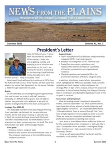cover of newsletter with photo and text